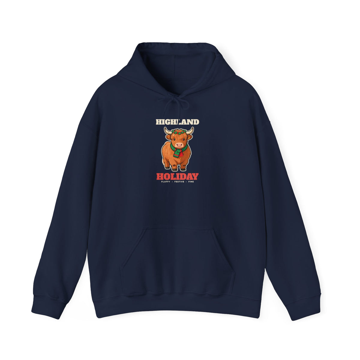 Highland Holiday Cow Christmas Hoodie