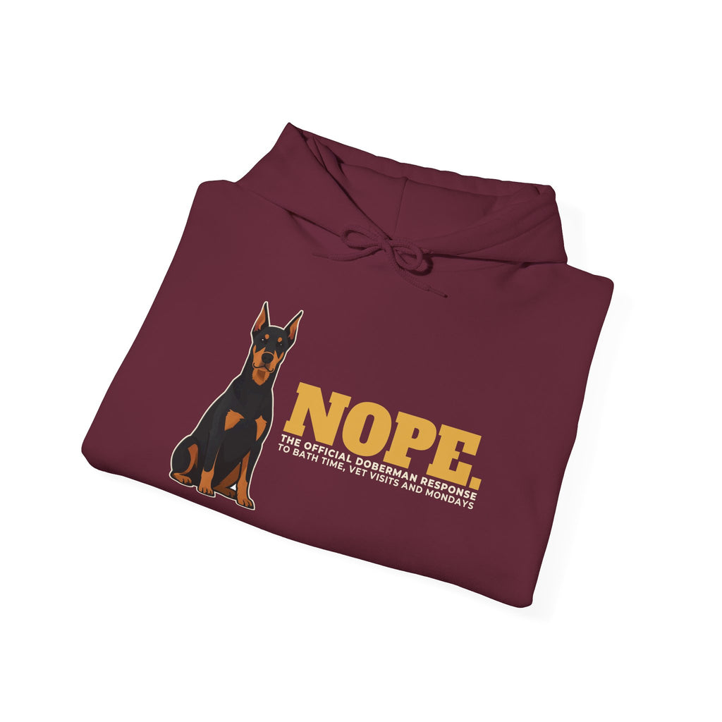 Nope. Funny Doberman Hoodie | Doberman Lover Gift