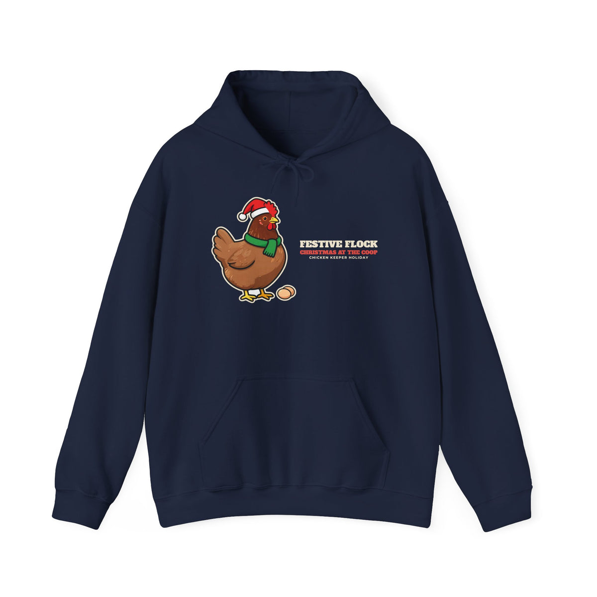 Festive Flock Chicken Christmas Hoodie