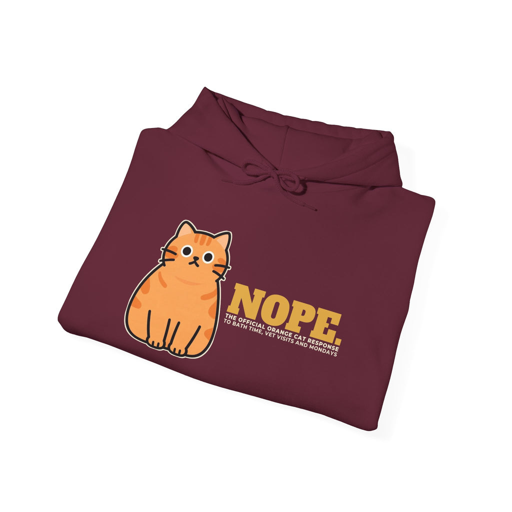 Nope. Funny Orange Cat Hoodie | Orange Cat Lover Gift