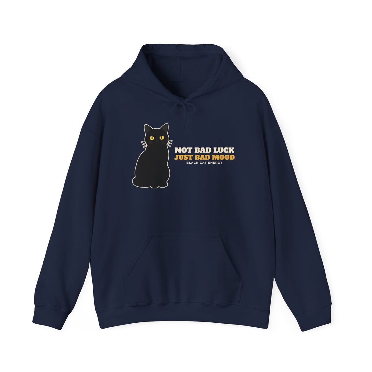 Not Bad Luck, Just a Bad Mood Black Cat Hoodie | Black Cat Gift
