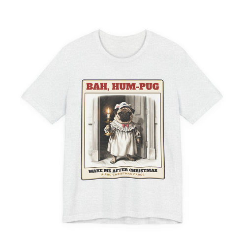 Bah Hum-Pug Christmas pug tee - product photo 2, pug gift by Passtime Goods