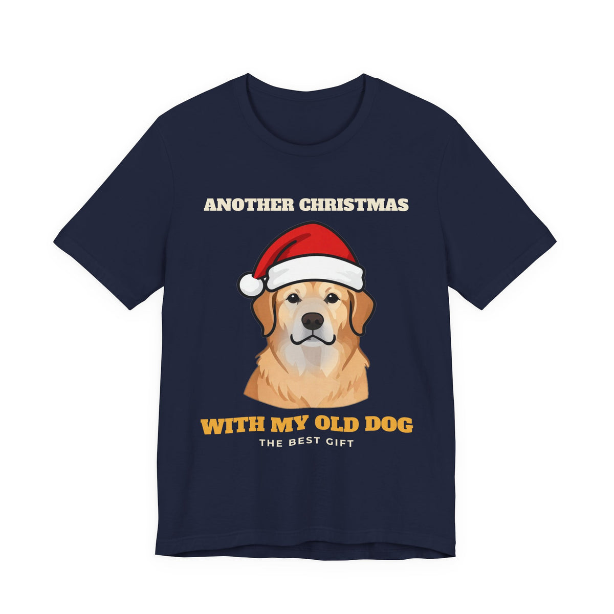 Senior Dog Christmas Shirt with the Another Christmas With My Old Dog design in navy