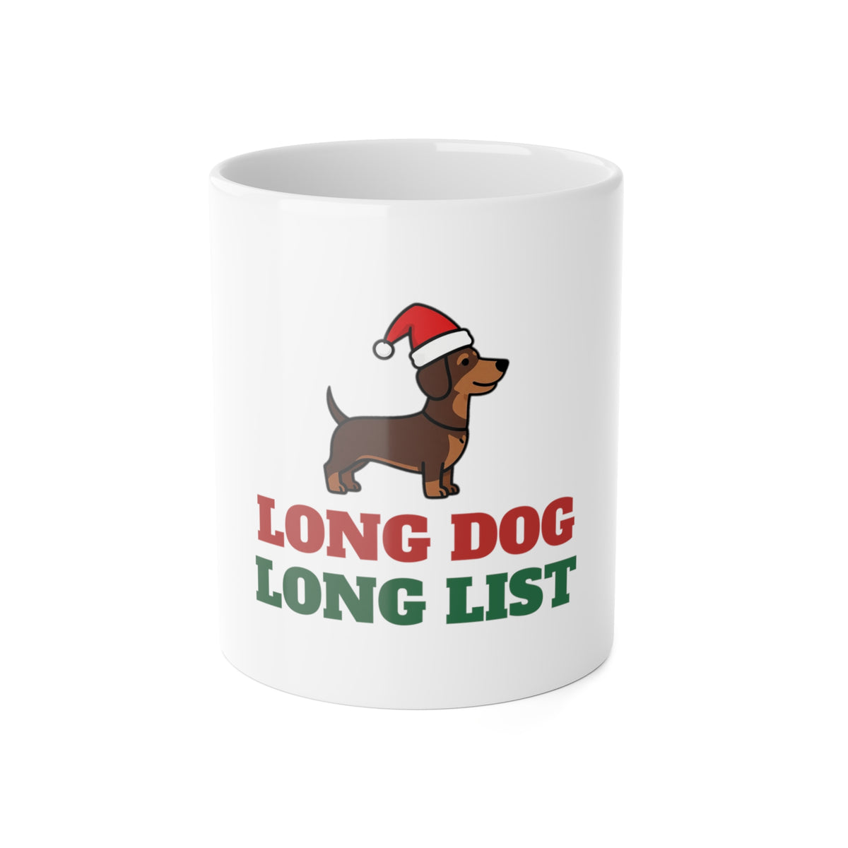 Long Dog, Long List Dachshund Christmas Mug | Dachshund Gift