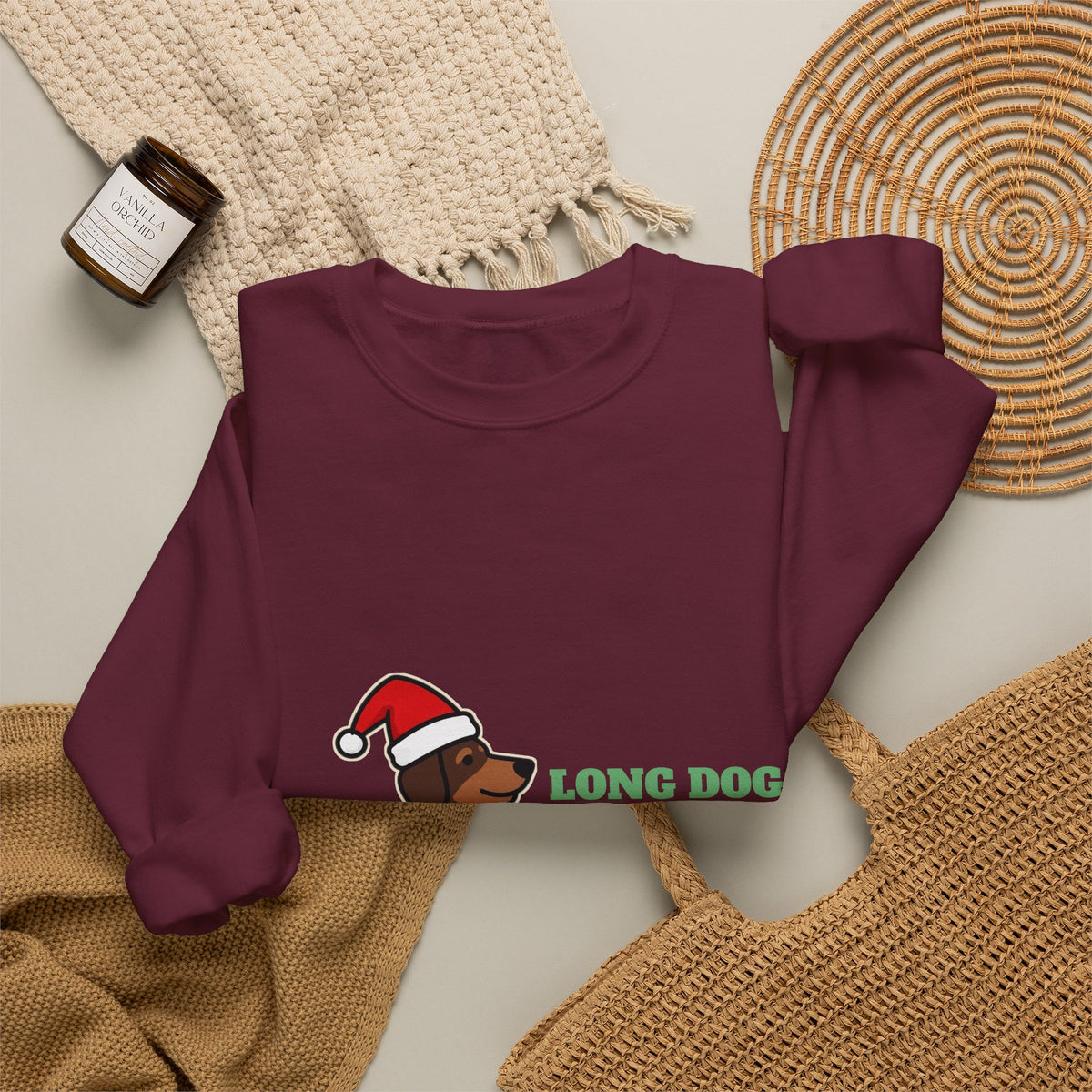 Long Dog, Long List Dachshund Christmas Crewneck Sweatshirt | Dachshund Gift