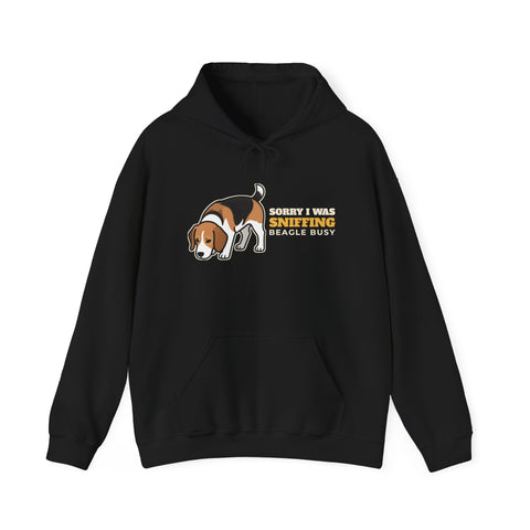 Sorry I Was Sniffing Beagle Hoodie - funny beagle hoodie for humans, black