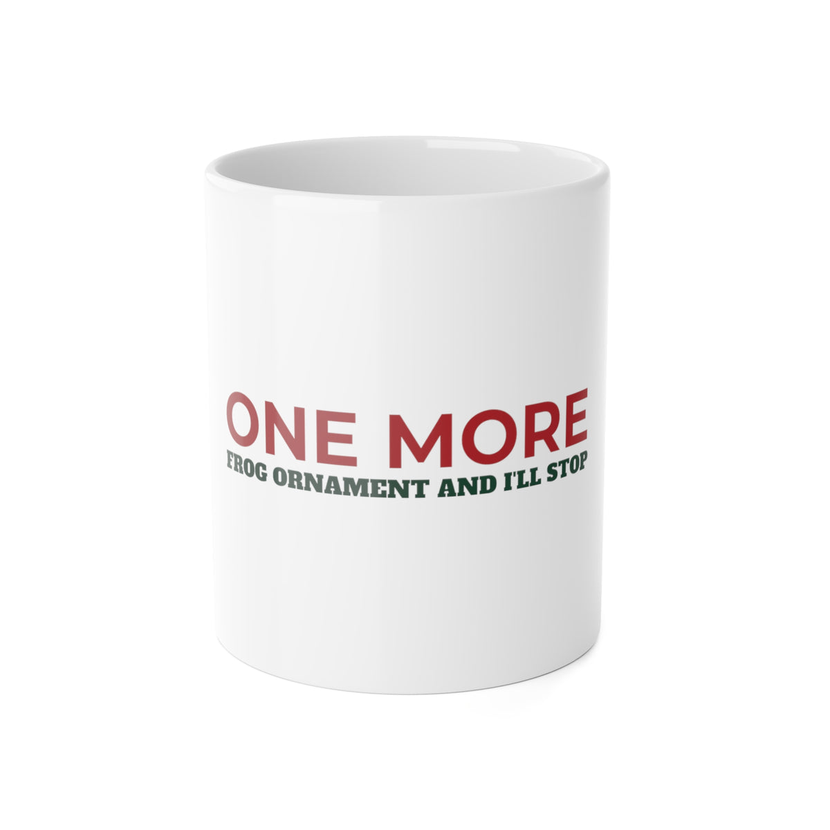 One More Frog Ornament Christmas Mug - original mug design by Pastime Goods