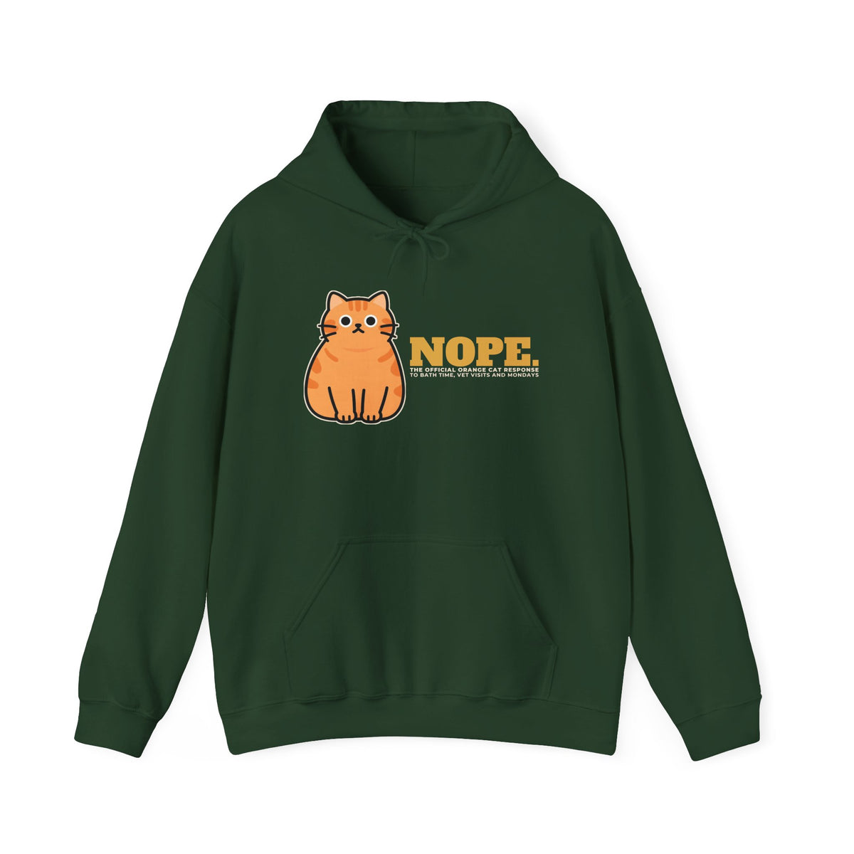 Nope. Funny Orange Cat Hoodie | Orange Cat Lover Gift