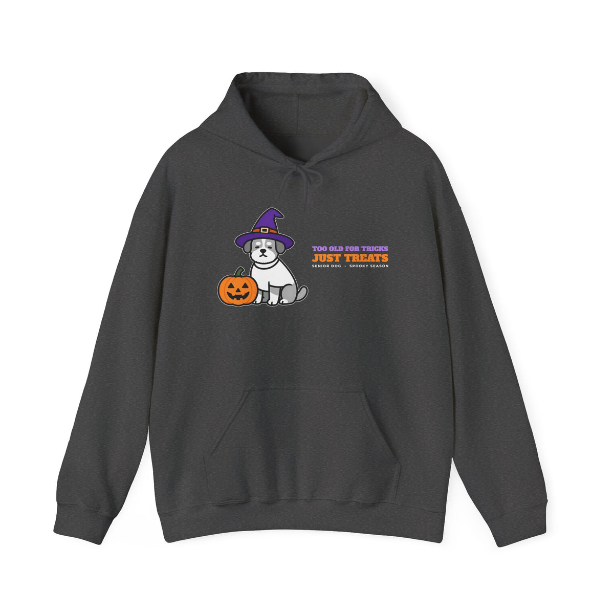 Halloween Dog Hoodie - Too Old for Tricks, Just Treats | Senior Dog Gift