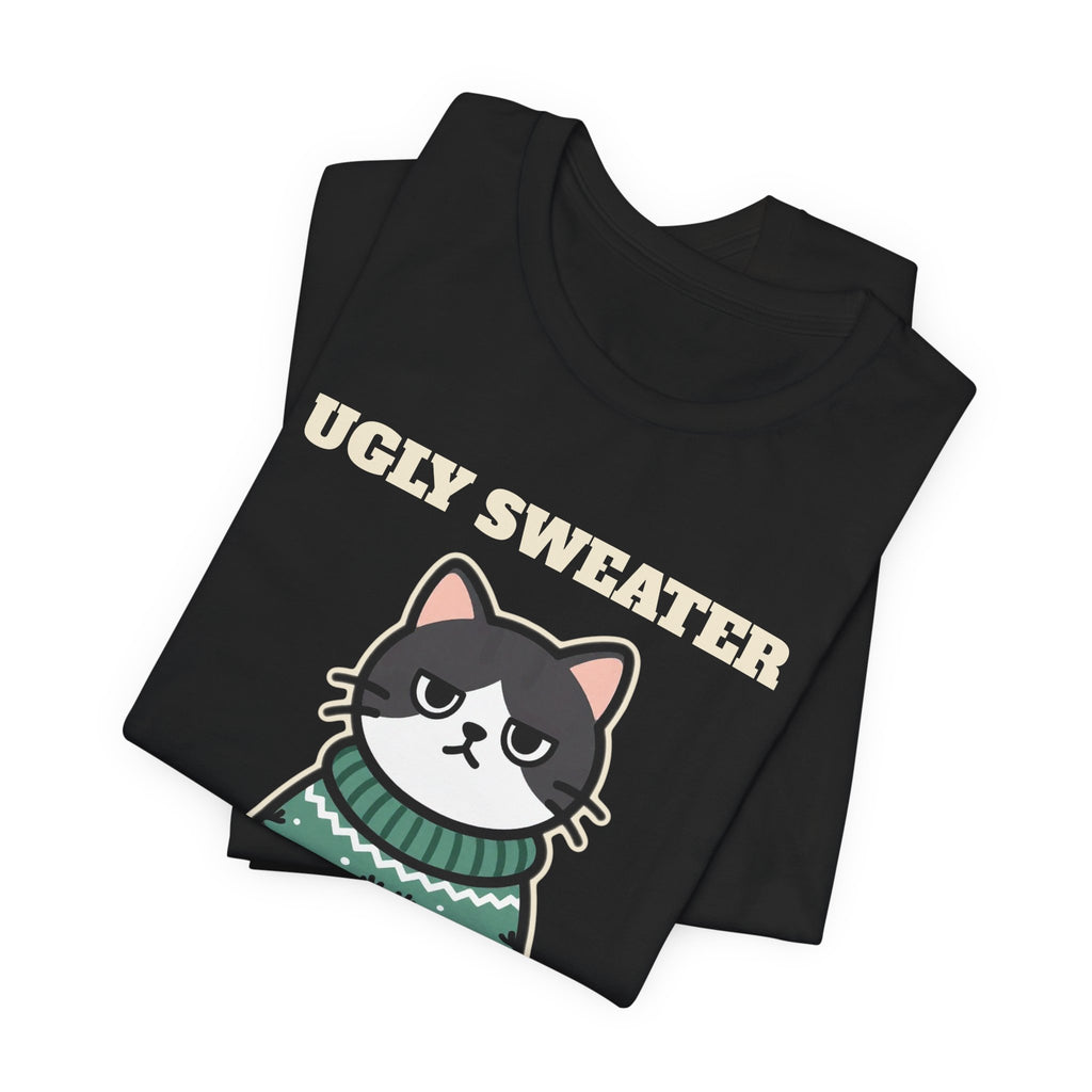 Cat Approved Ugly Christmas Sweater Tee