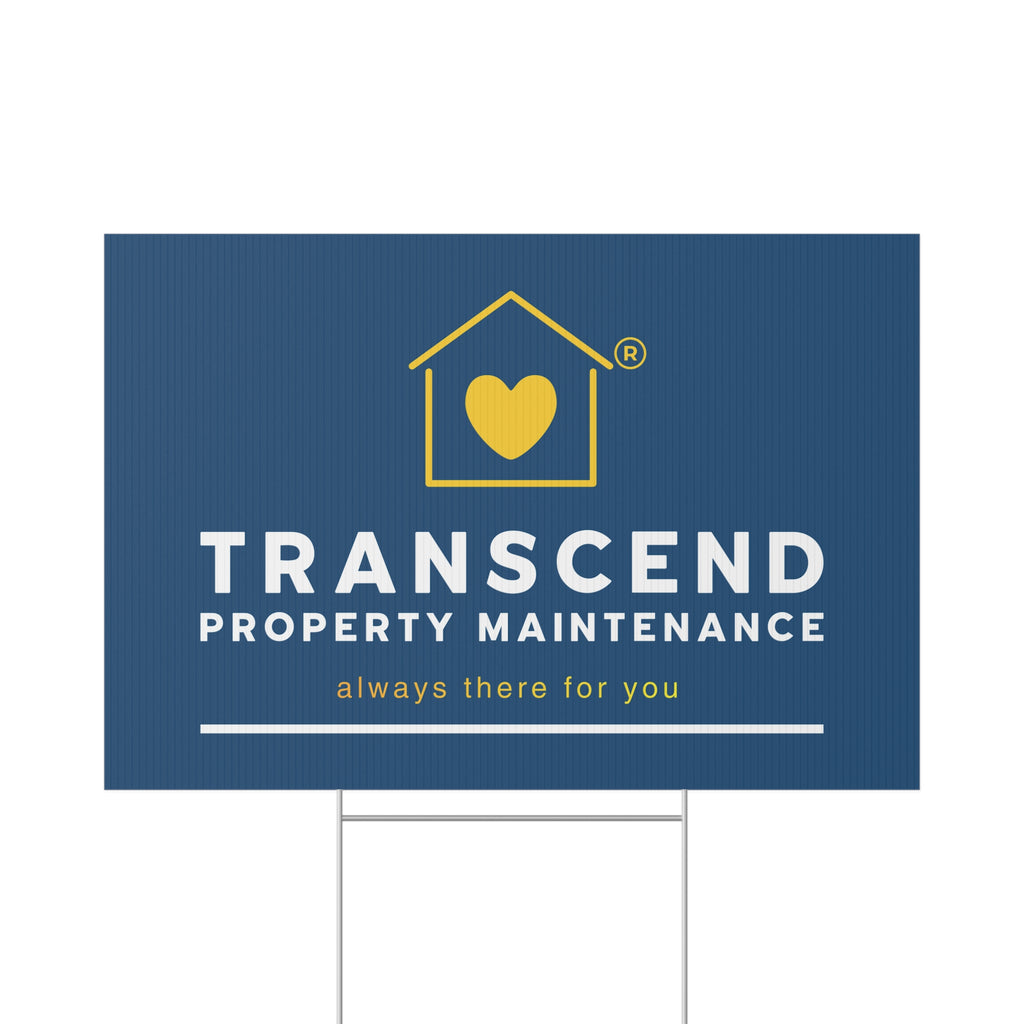 Transcend Property Maintenance Lawn Sign