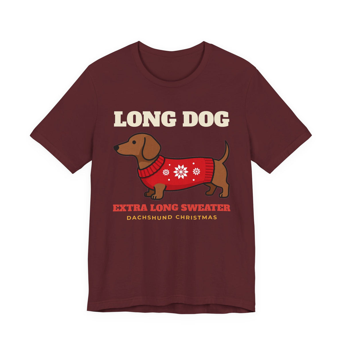 Dachshund Christmas Shirt - Long Dog, Extra Long Sweater Tee - product photo 2, dachshund gift by Pastime Goods