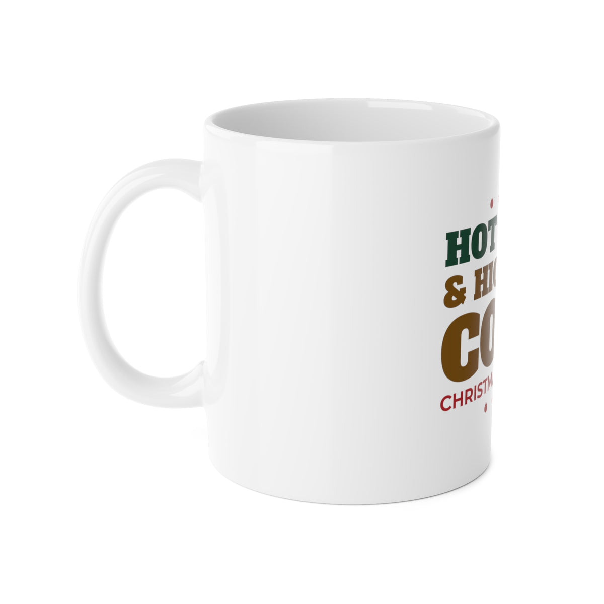 Hot Cocoa and Highland Cows Christmas mug, highland cow gift