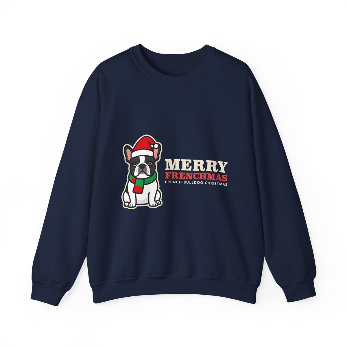 French Bulldog Christmas Crewneck Sweatshirt | Merry Frenchmas Frenchie Sweatshirt | Frenchie Mom Dog Christmas Gift