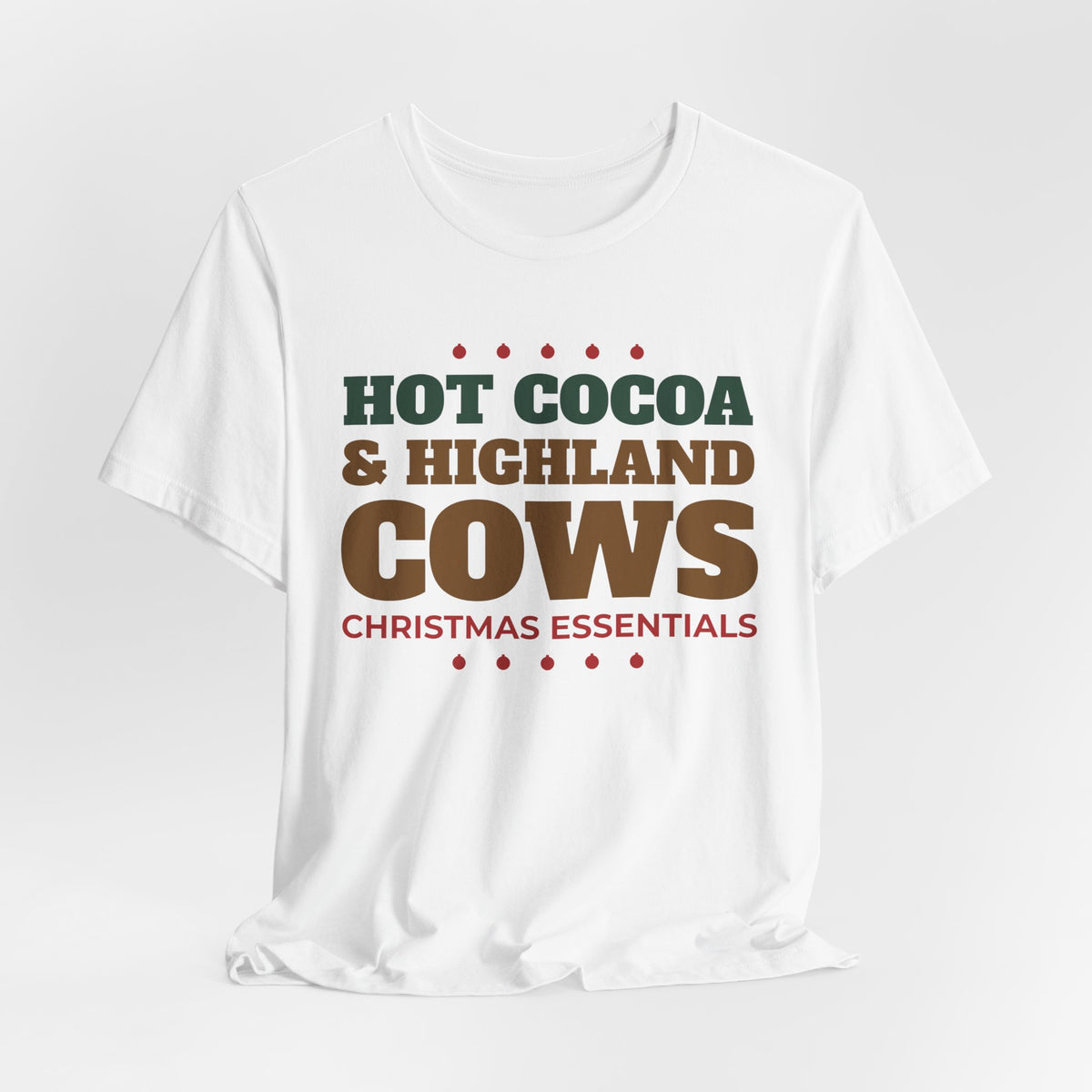 Hot Cocoa and Highland Cows Christmas Tee