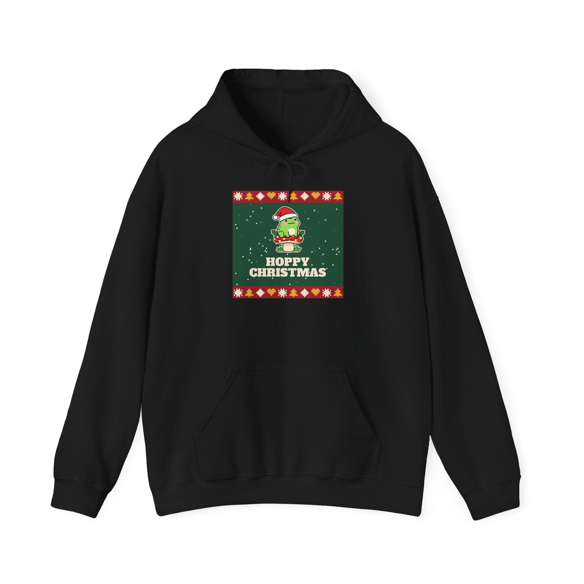 Hoppy Christmas Ugly Sweater Hoodie - original hoodie design by Pastime Goods