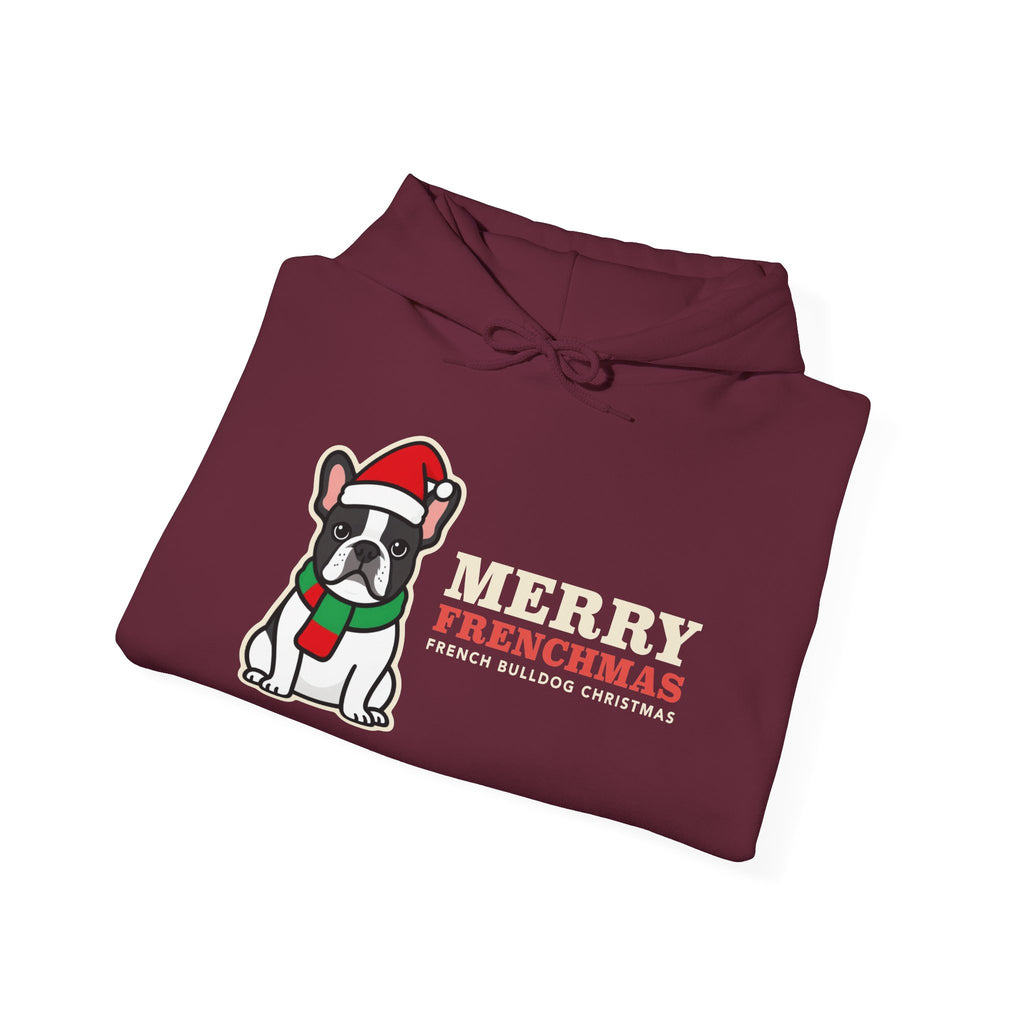 French Bulldog Christmas Hoodie | Merry Frenchmas Frenchie Sweatshirt | Frenchie Mom Dog Christmas Gift
