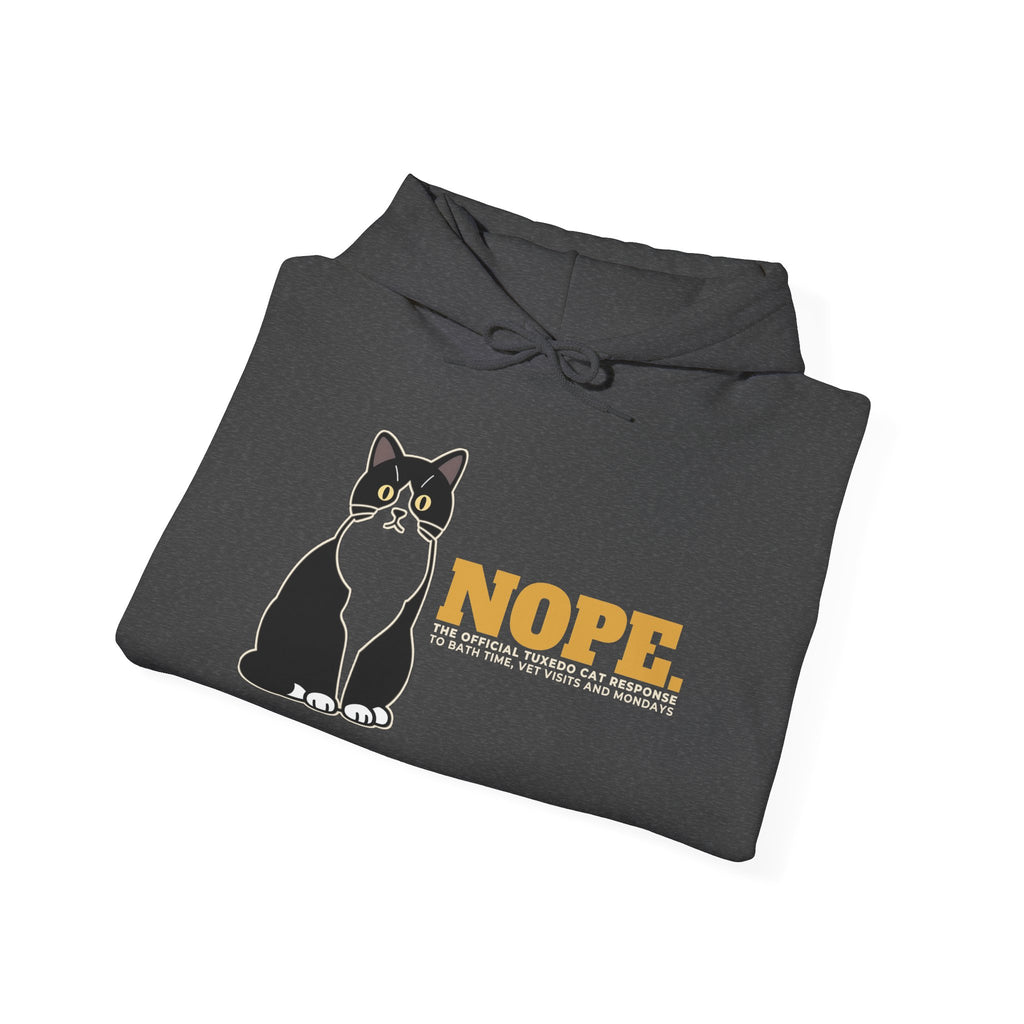 Nope. Funny Tuxedo Cat Hoodie | Tuxedo Cat Lover Gift