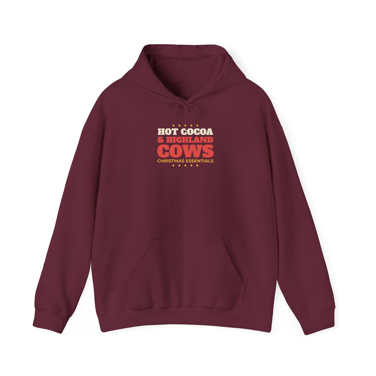 Hot Cocoa and Highland Cows Christmas Hoodie