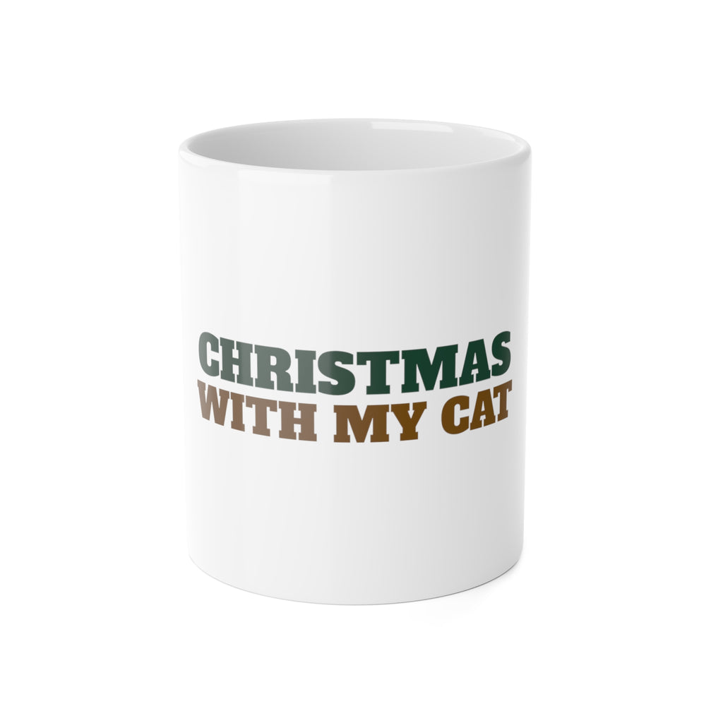 Christmas With My Cat Mug - original mug design by Pastime Goods