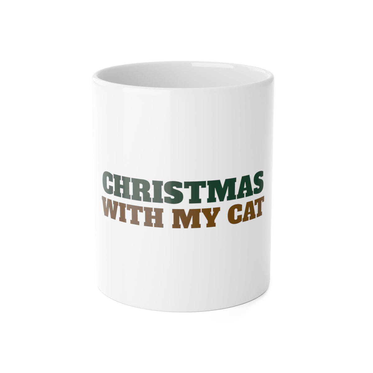 Christmas With My Cat Mug - original mug design by Pastime Goods