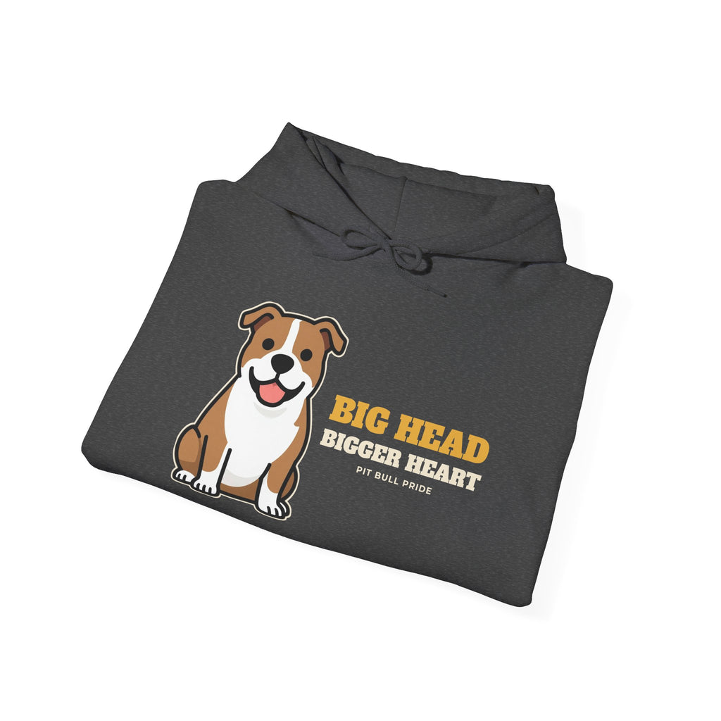 Big Head, Bigger Heart Pit Bull Hoodie | Pit Bull Gift