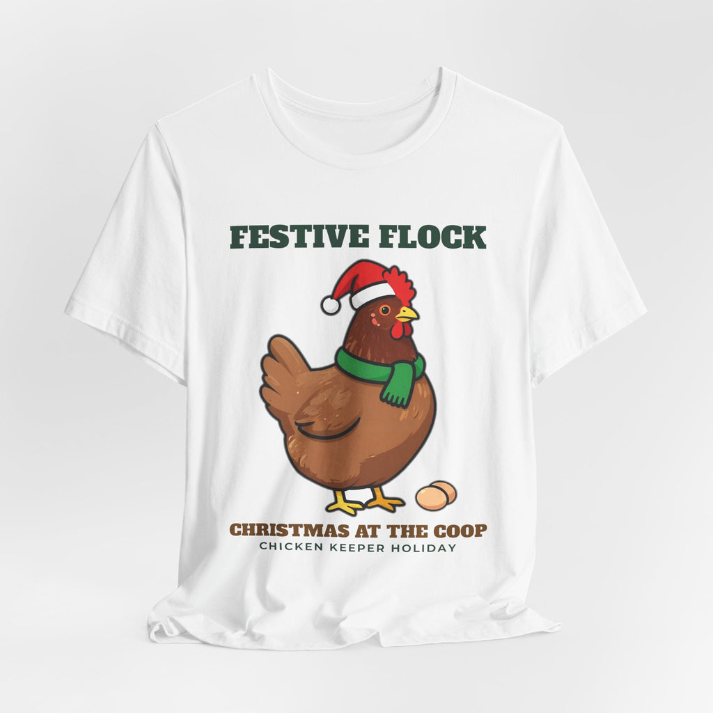 Festive Flock Chicken Christmas Tee
