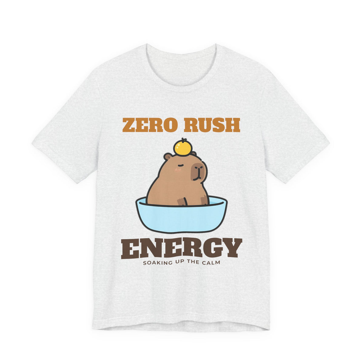 Capybara Shirt with the Zero Rush Energy design in ash grey