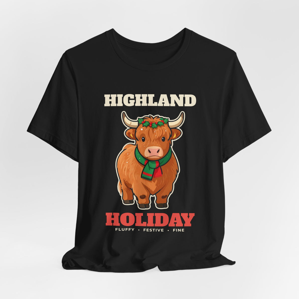 Highland Holiday Cow Christmas Tee
