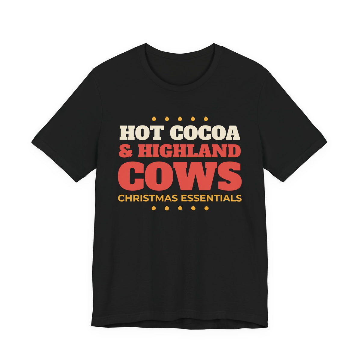 Hot Cocoa and Highland Cows Christmas Tee
