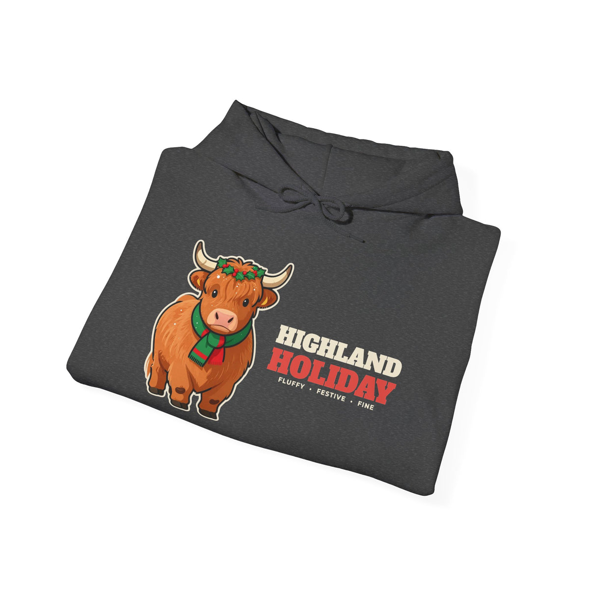 Highland Holiday Cow Christmas Hoodie