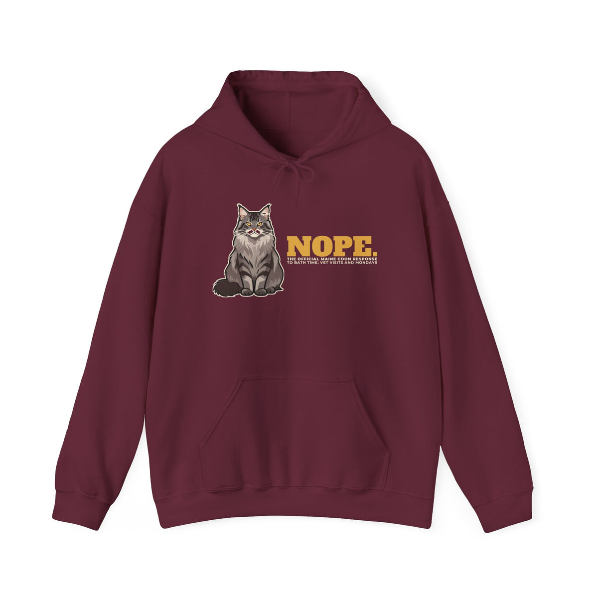 Nope. Funny Maine Coon Hoodie | Maine Coon Lover Gift