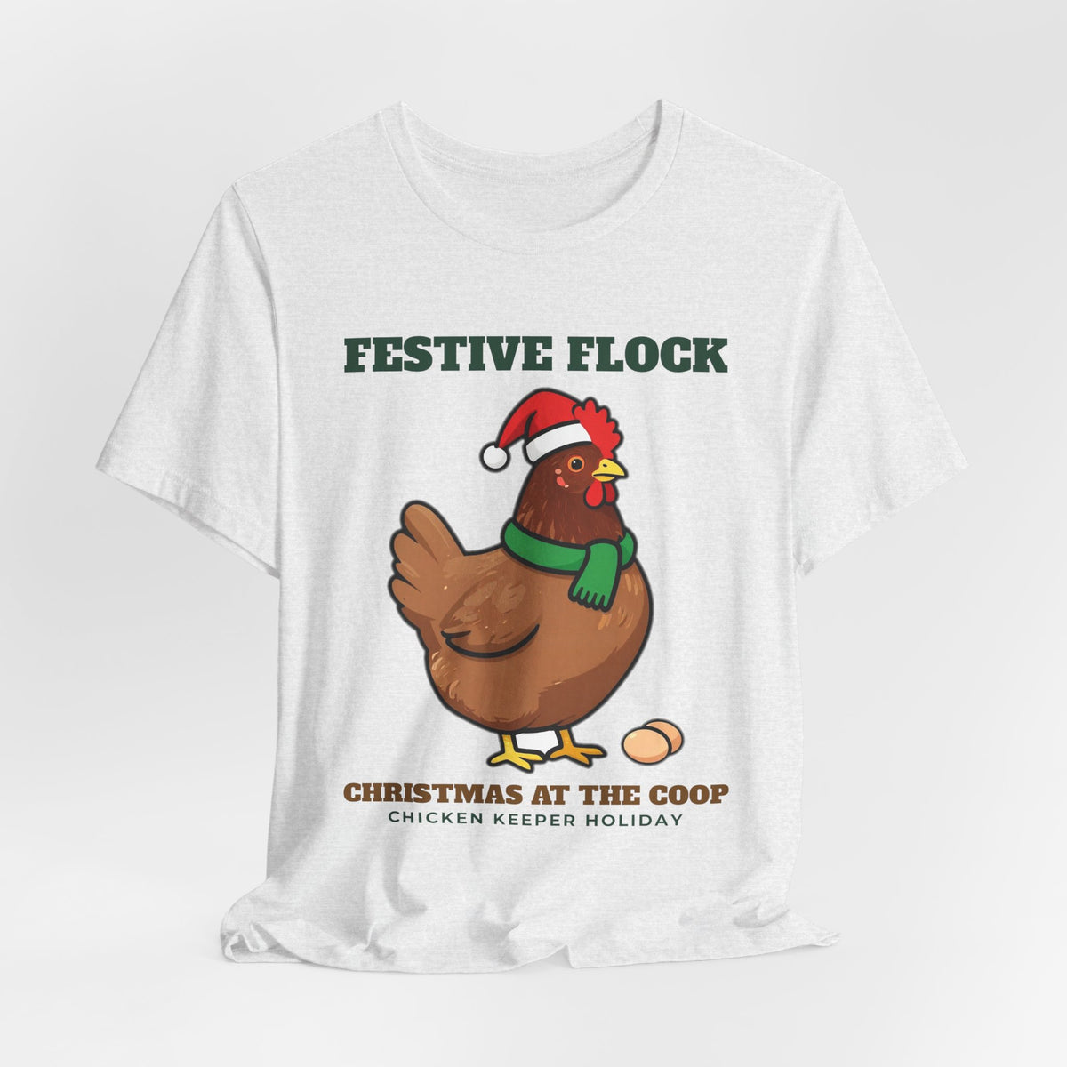 Festive Flock Chicken Christmas Tee