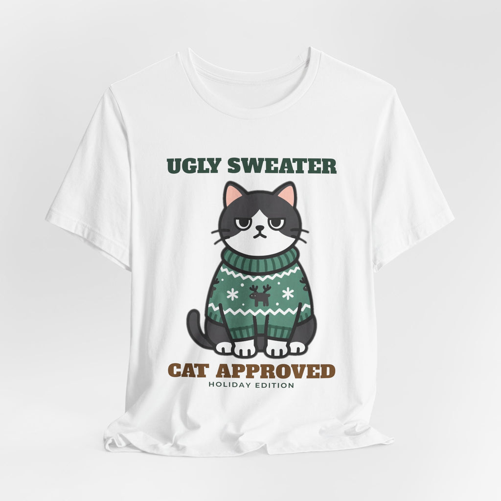Cat Approved Ugly Christmas Sweater Tee