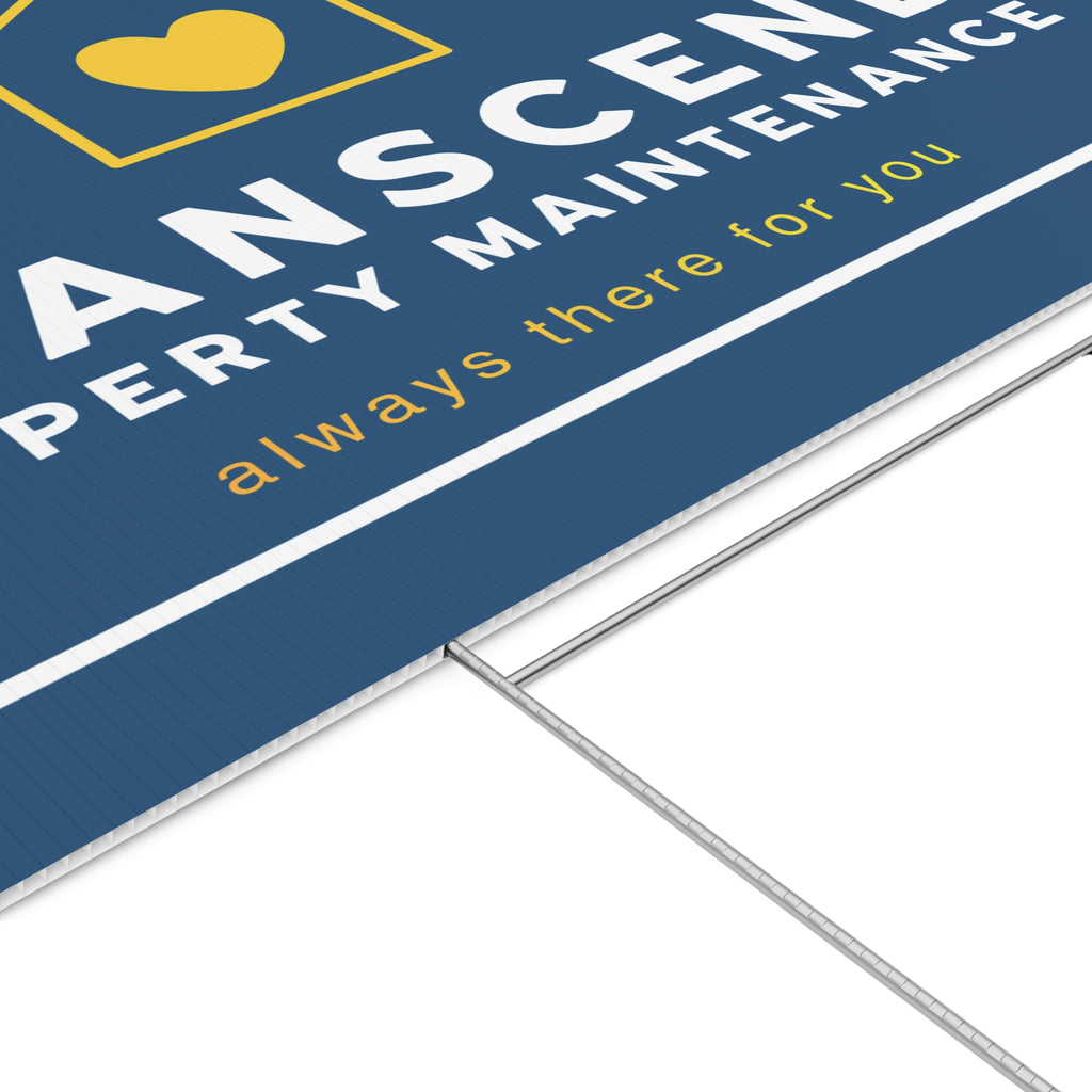 Transcend Property Maintenance Lawn Sign