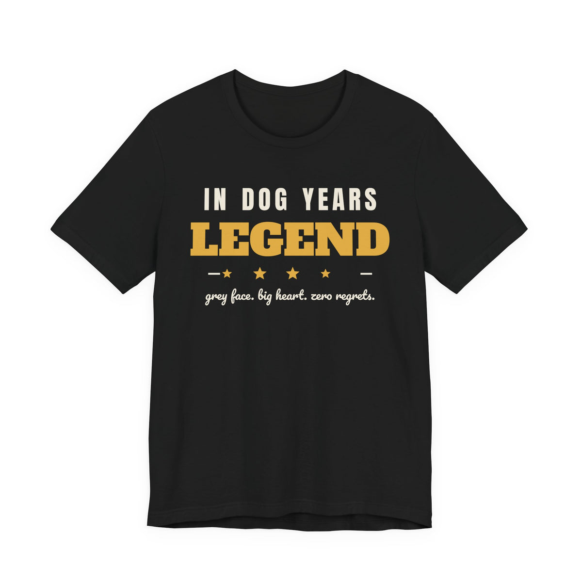 Senior Dog Birthday Shirt - In Dog Years, a Legend Tee - original t-shirt design by Pastime Goods