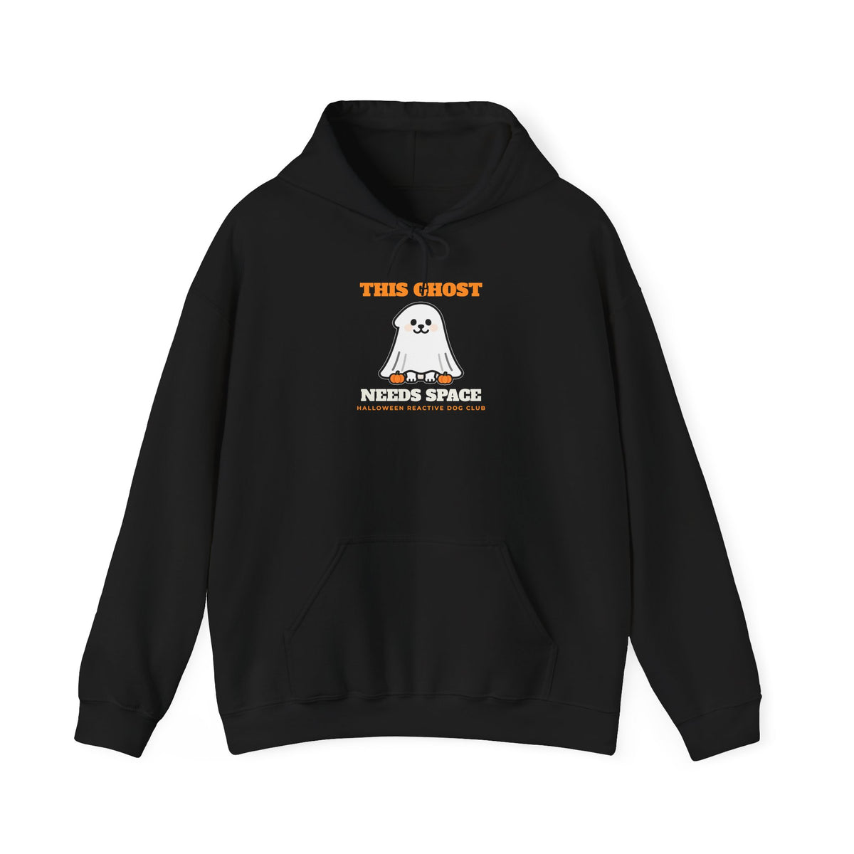 Halloween Dog Hoodie - This Ghost Needs Space - original hoodie design by Pastime Goods