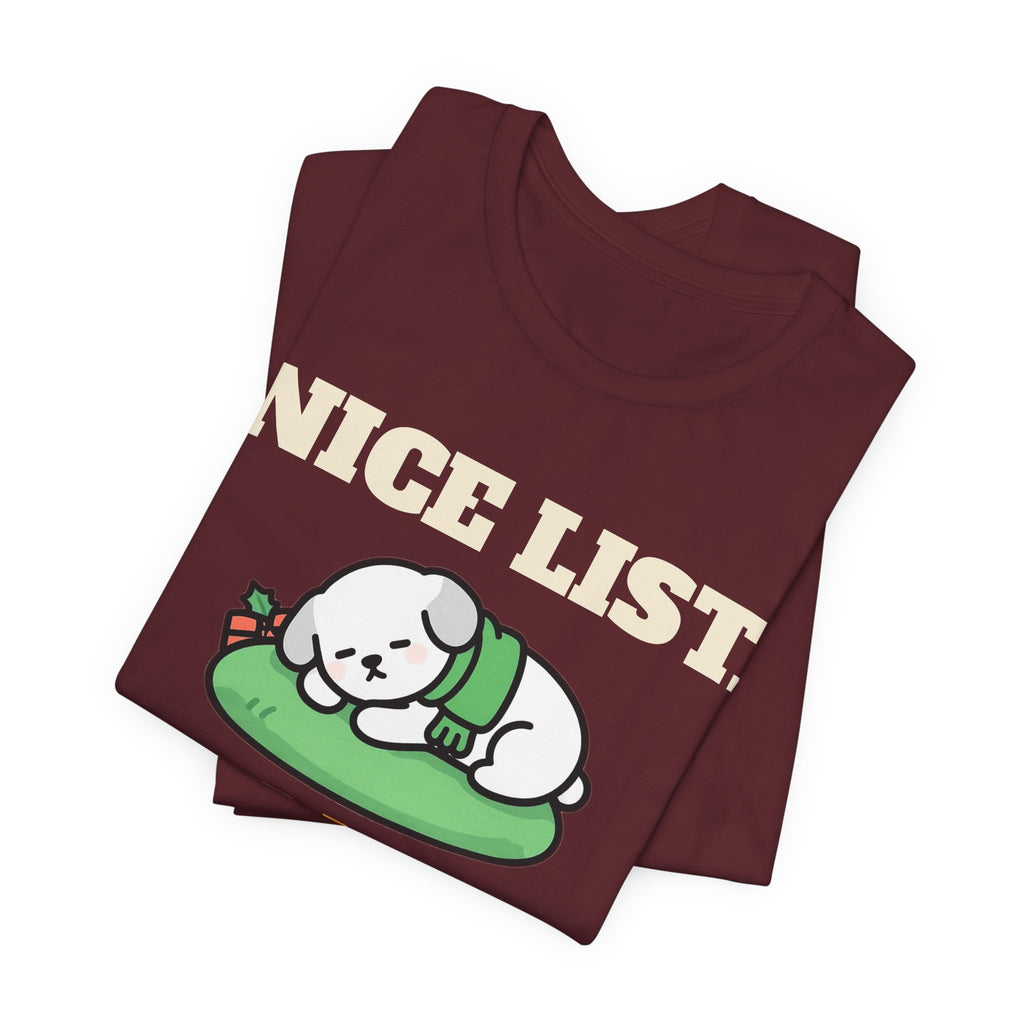 Dog Christmas Shirt - Nice List After My Nap Tee | Dog Dad Christmas Gift