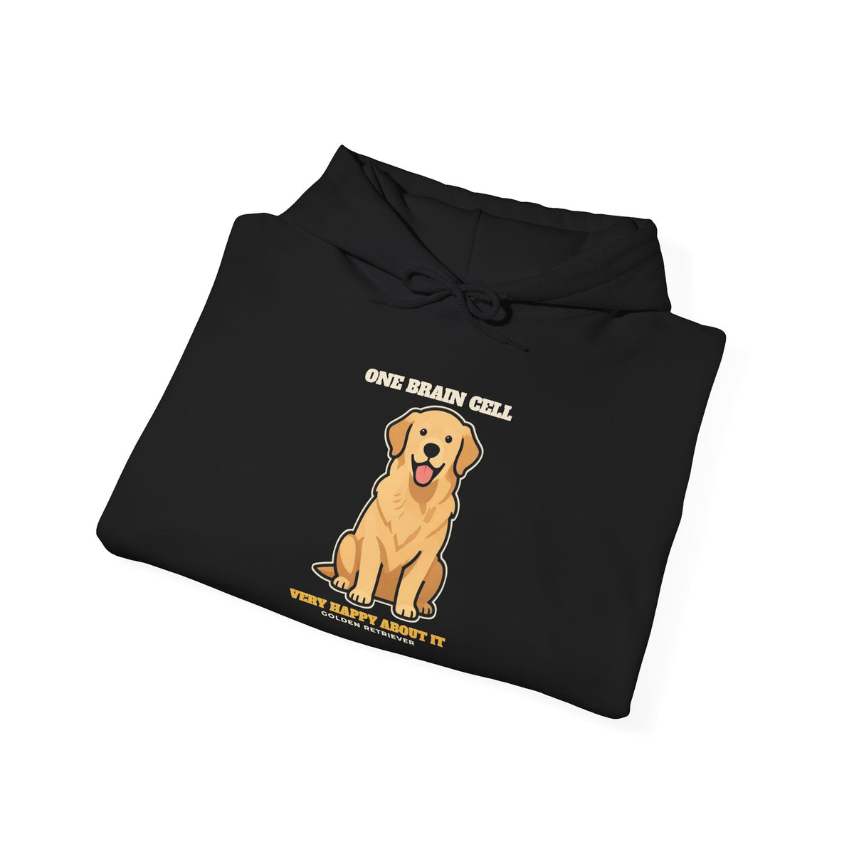 One Brain Cell, Very Happy About It Golden Retriever Hoodie | Golden Retriever Gift