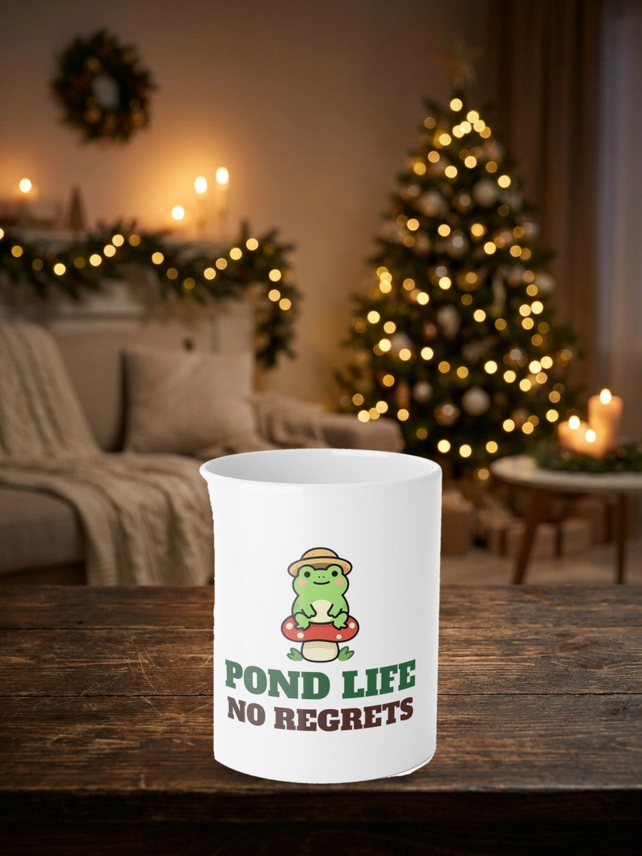 Cottagecore Frog Mug - Pond Life, No Regrets in a styled table product photo